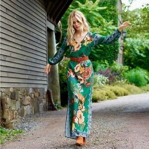 Anthropologie Farm Rio Verder Maxi Dress